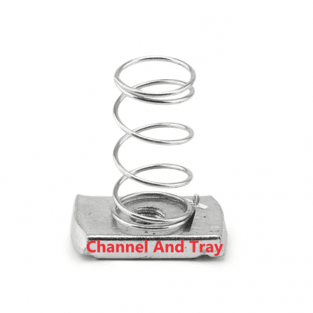 Channel Nuts (Zebs)-Long Spring (Pack of 10) - Channel and Tray