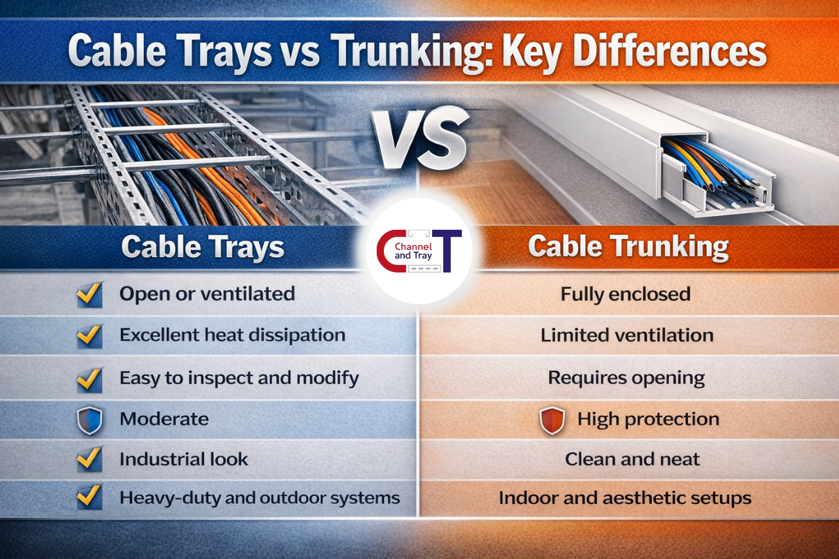 Cable Trays vs Trunking: Key Differences