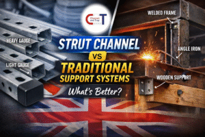 Strut channel vs traditional supports