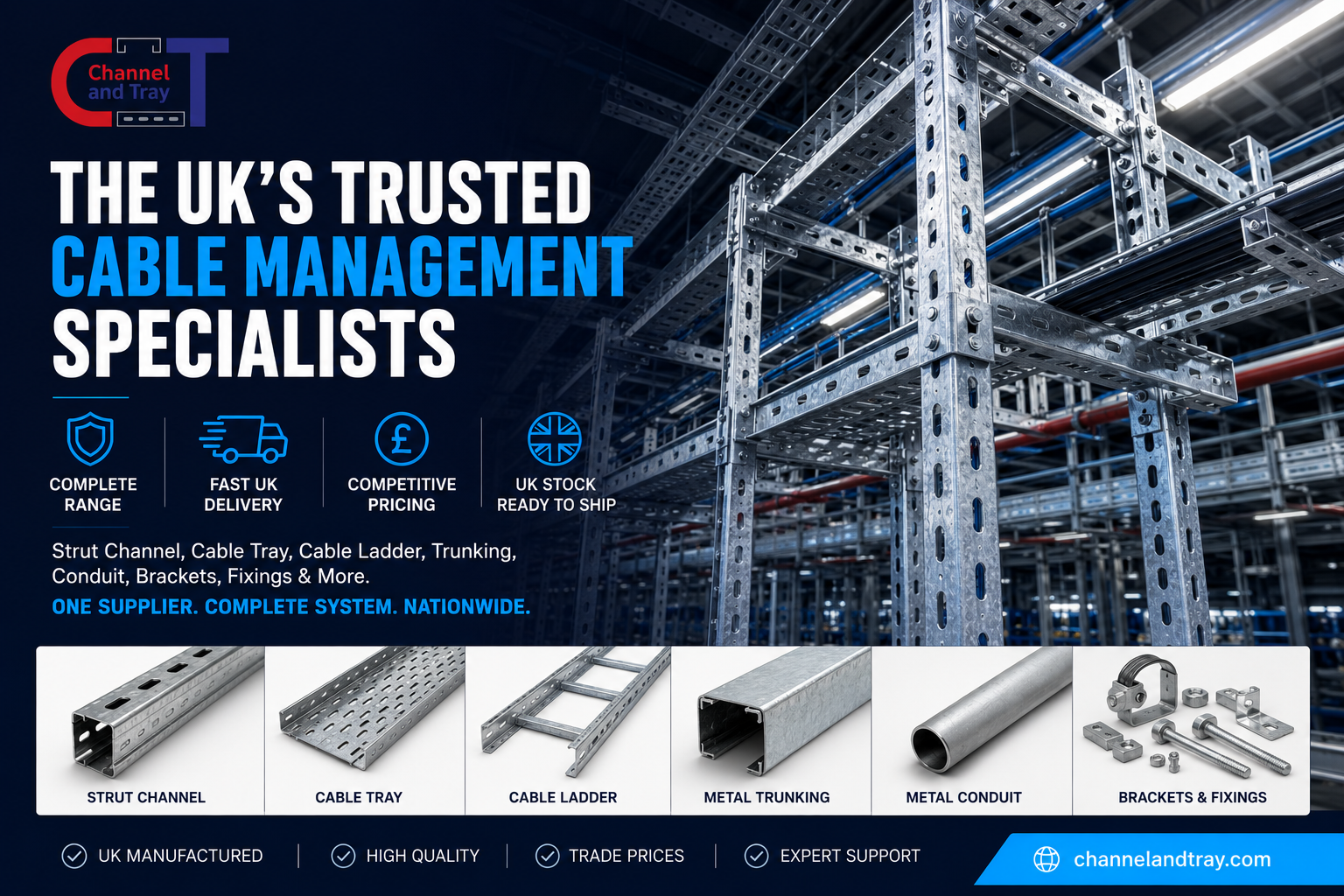 Channel and Tray, the UK’s Trusted Cable Management Specialists